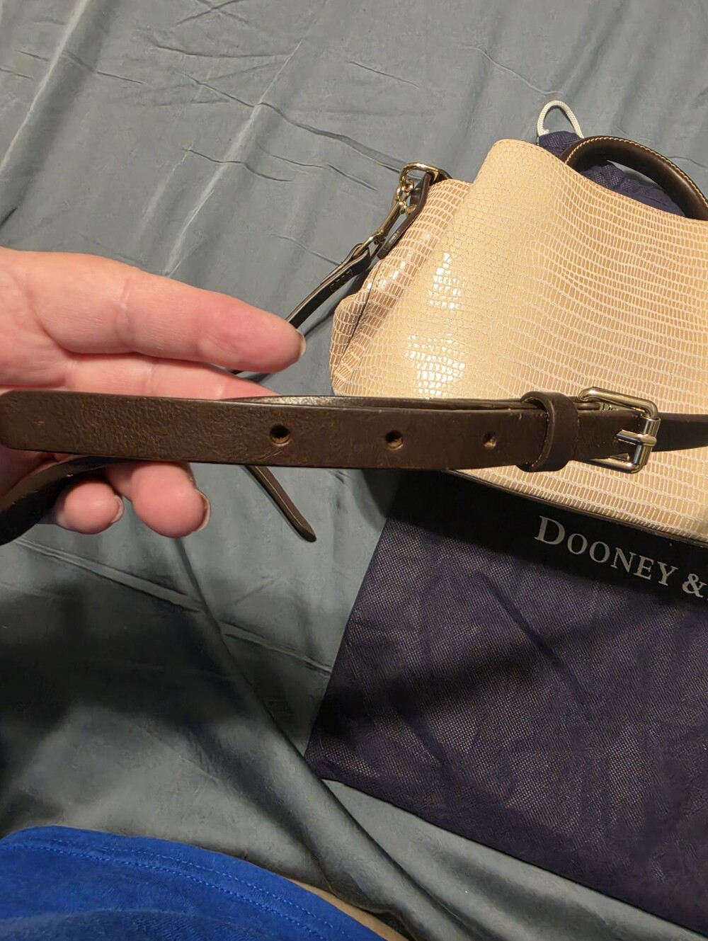 Dooney and Bourke Ostrich Satchel with Florentine Leather Wallet EUC - Picture 8 of 16